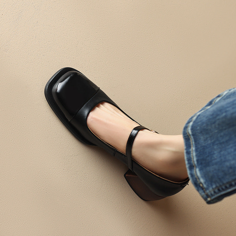 Erel - Zapatos de tacón bloque estilo Mary Jane para mujer