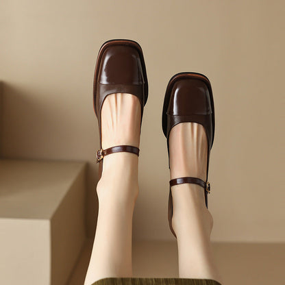 Erel - Zapatos de tacón bloque estilo Mary Jane para mujer