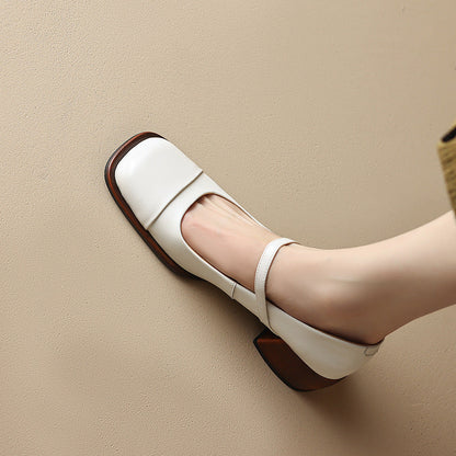 Erel - Zapatos de tacón bloque estilo Mary Jane para mujer