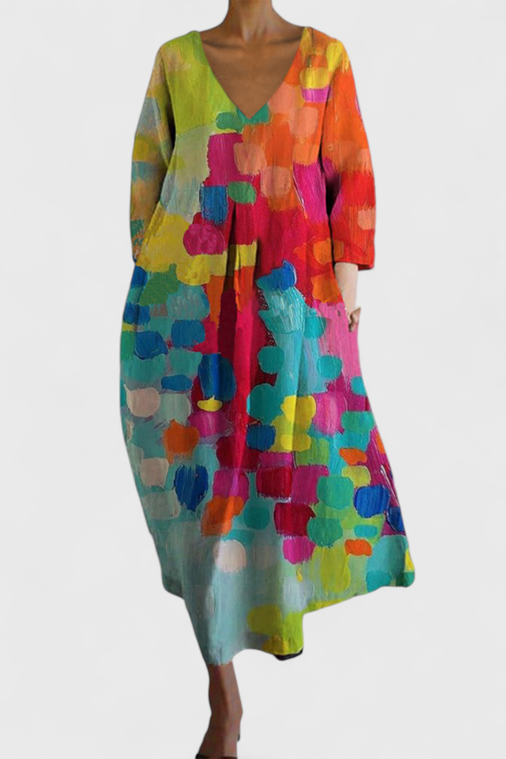 Ana - Vestido Fluido con Estampado