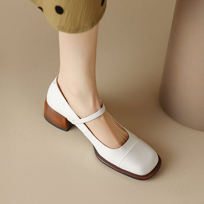Erel - Zapatos de tacón bloque estilo Mary Jane para mujer