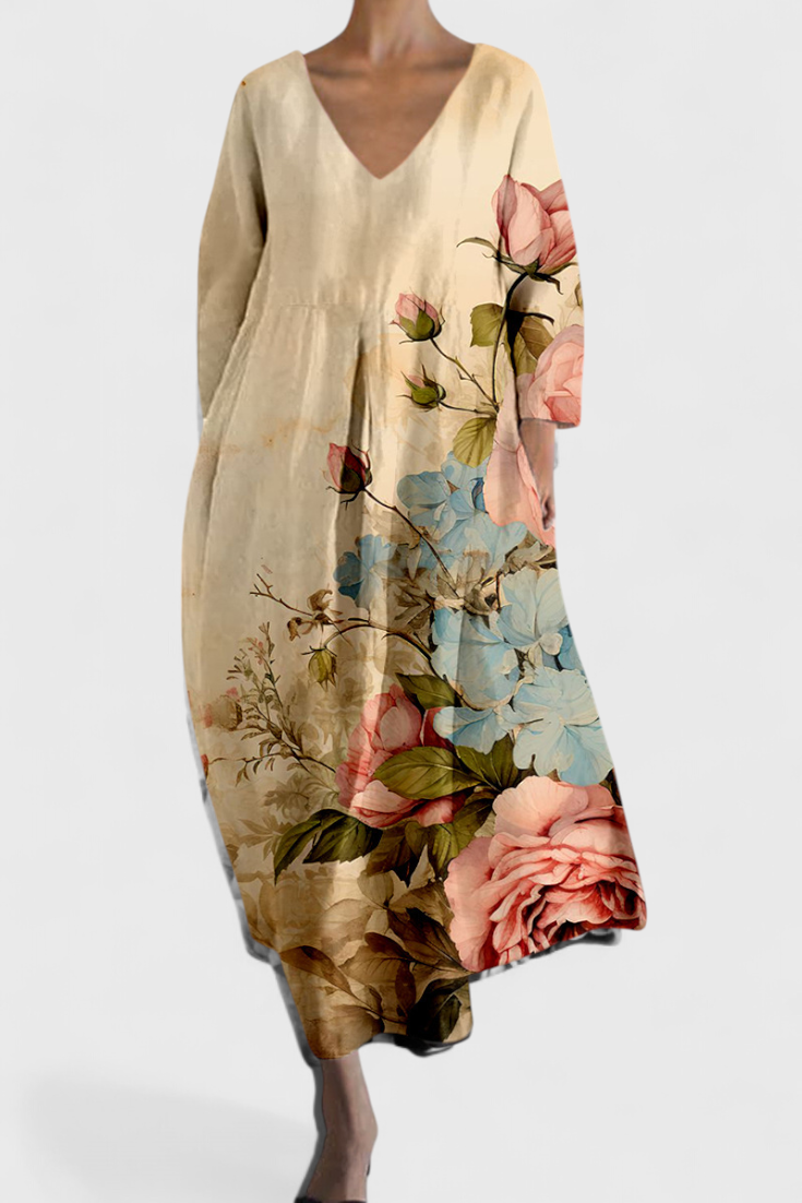 Ana - Vestido Fluido con Estampado