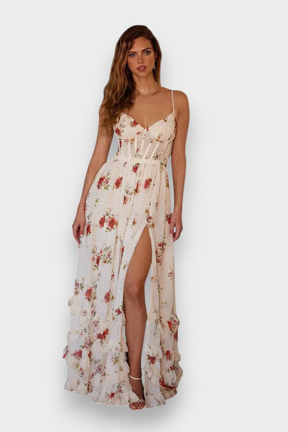 Susana - Vestido Midi con Estampado Floral