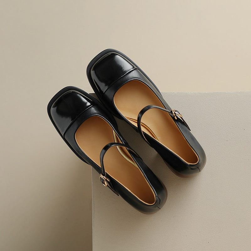 Erel - Zapatos de tacón bloque estilo Mary Jane para mujer
