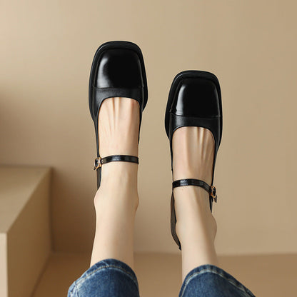 Erel - Zapatos de tacón bloque estilo Mary Jane para mujer