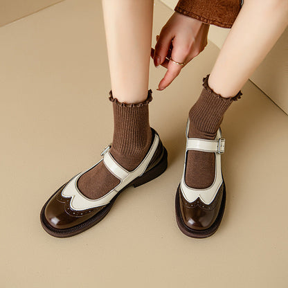 Aurenza - Zapatos Mary Jane Bicolores para Mujer