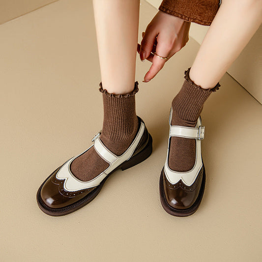 Aurenza - Zapatos Mary Jane Bicolores para Mujer