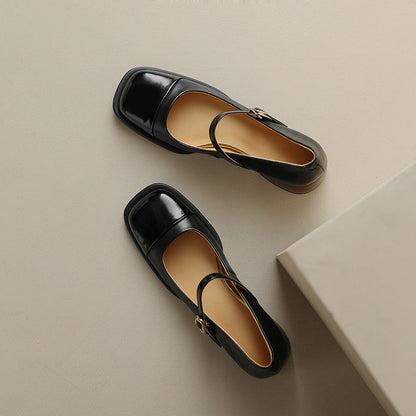 Erel - Zapatos de tacón bloque estilo Mary Jane para mujer