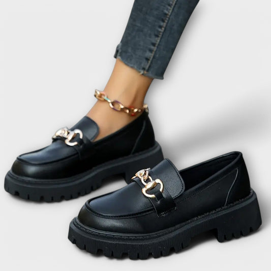 Carolina - Zapatos de Mujer Plateau Loafer con Estilo de Bruja
