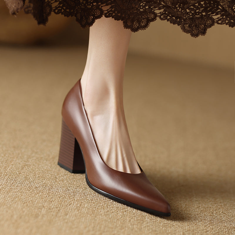 Verona - Elegantes zapatos de tacón bloque para mujer