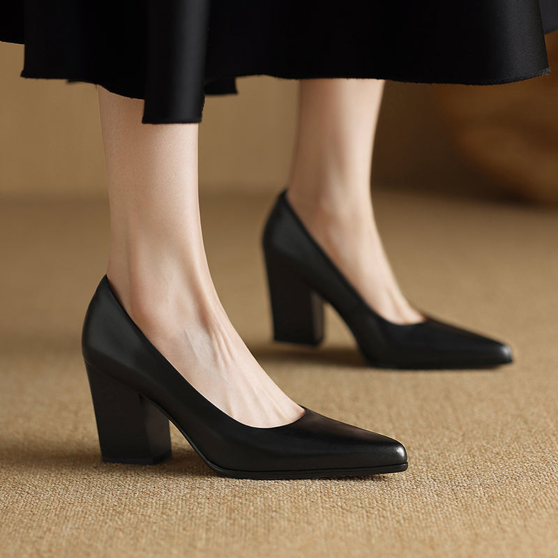 Verona - Elegantes zapatos de tacón bloque para mujer