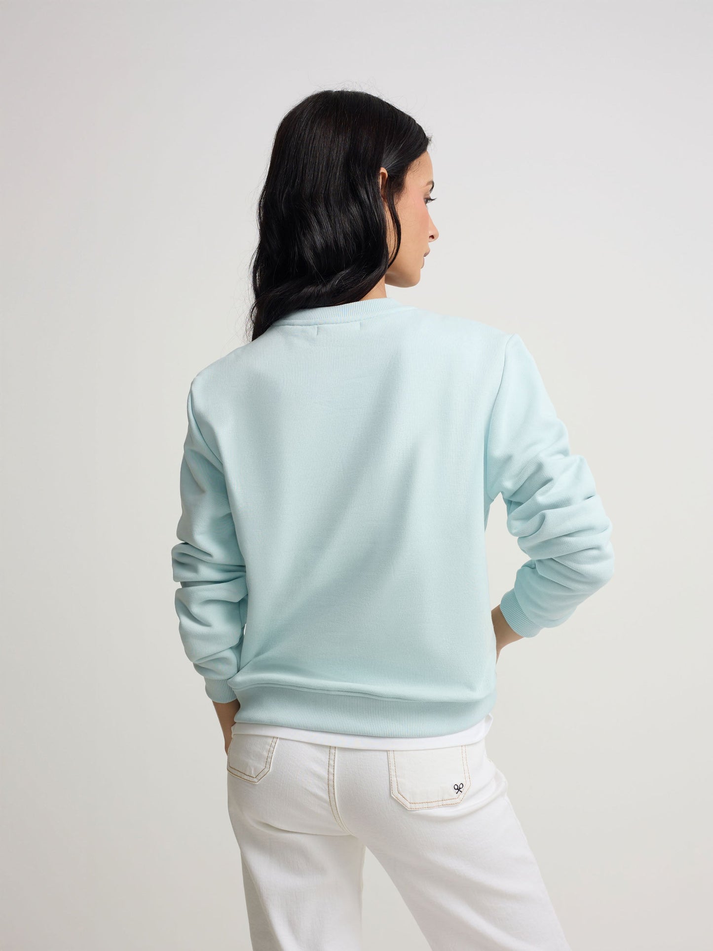 Sudadera woman silbon clasico celeste