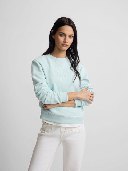 Sudadera woman silbon clasico celeste