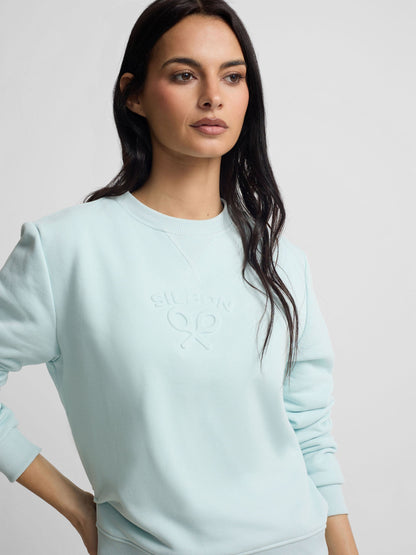 Sudadera woman silbon clasico celeste