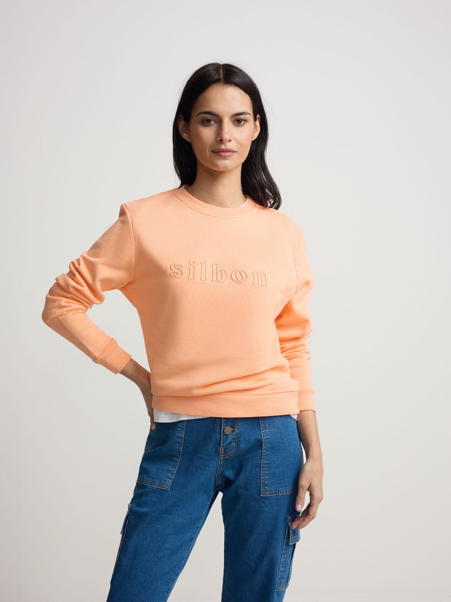 Sudadera woman bordado silbon naranja