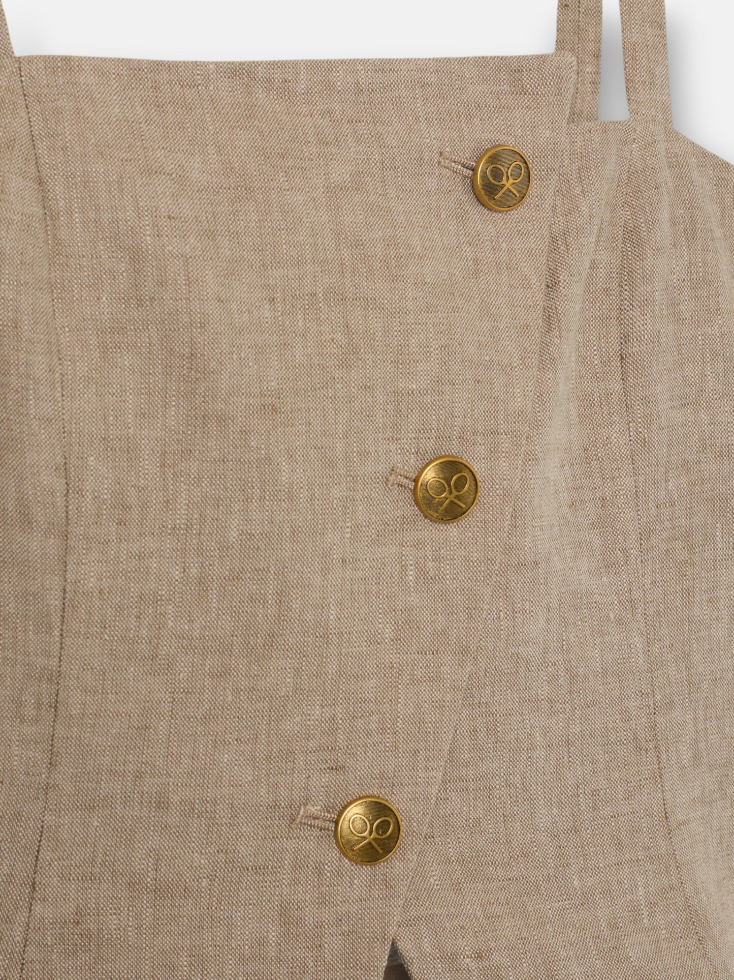 Top palabra de honor beige