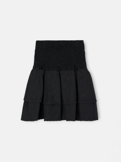 Falda mini lino negra