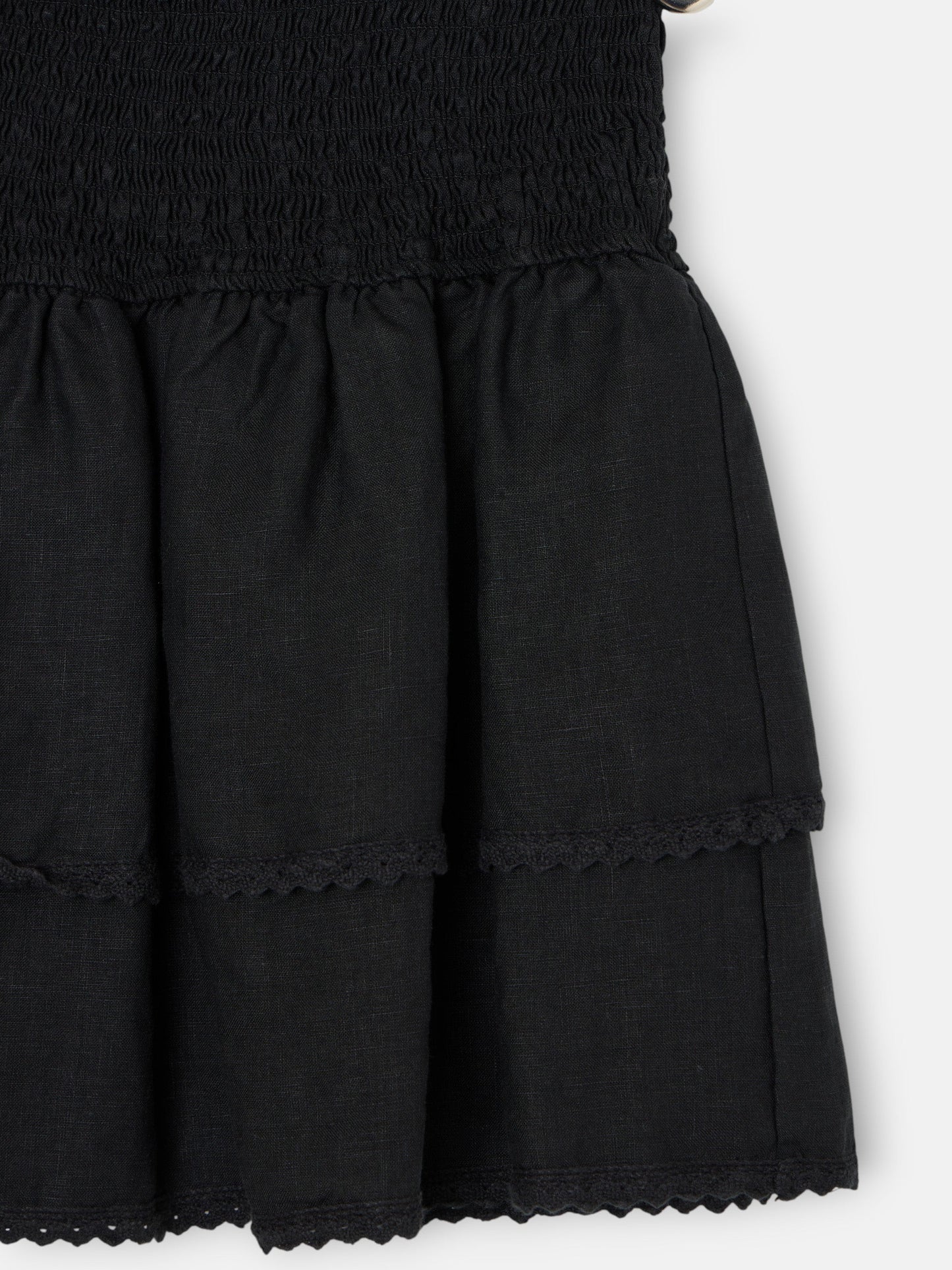 Falda mini lino negra