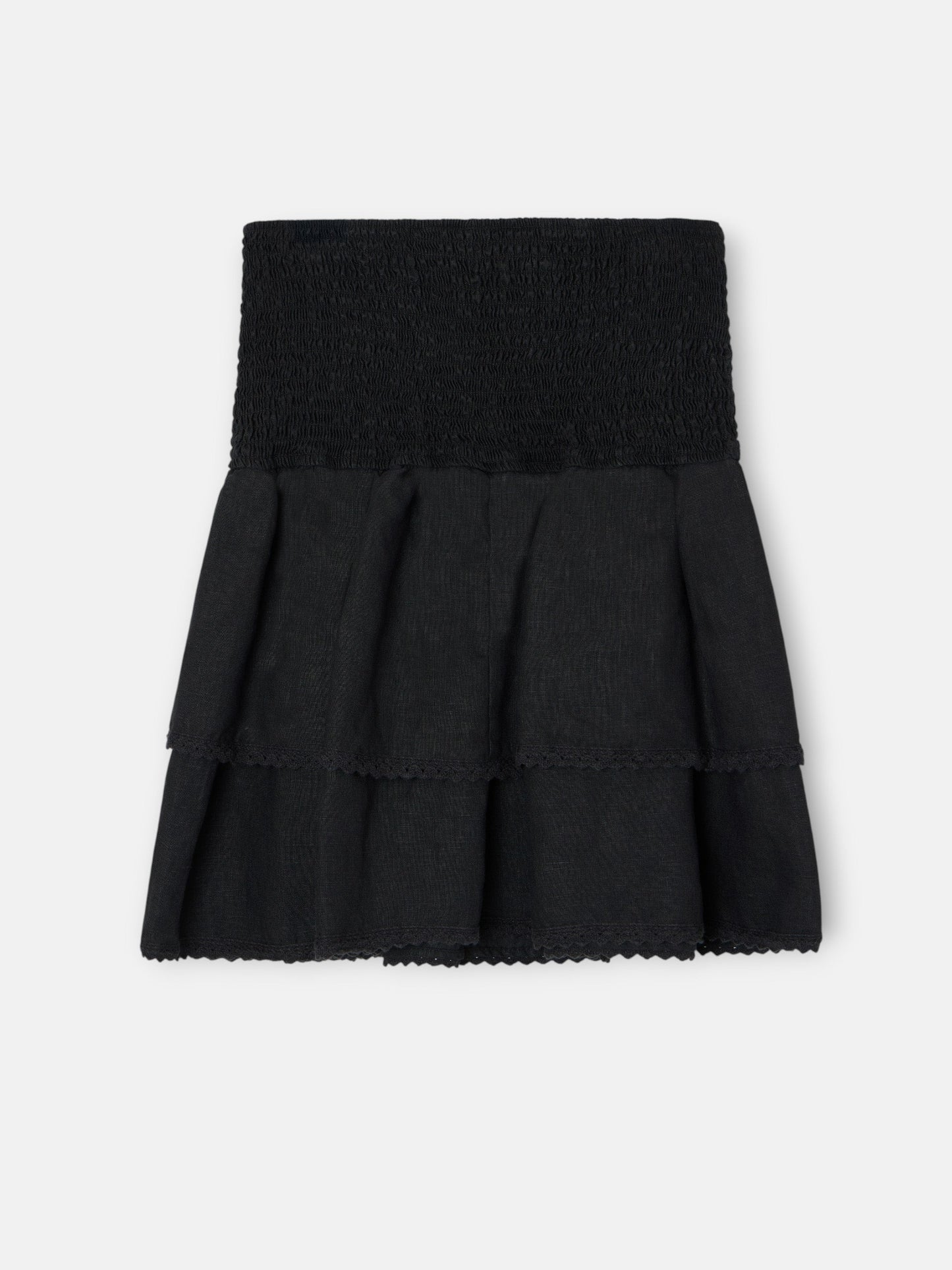 Falda mini lino negra