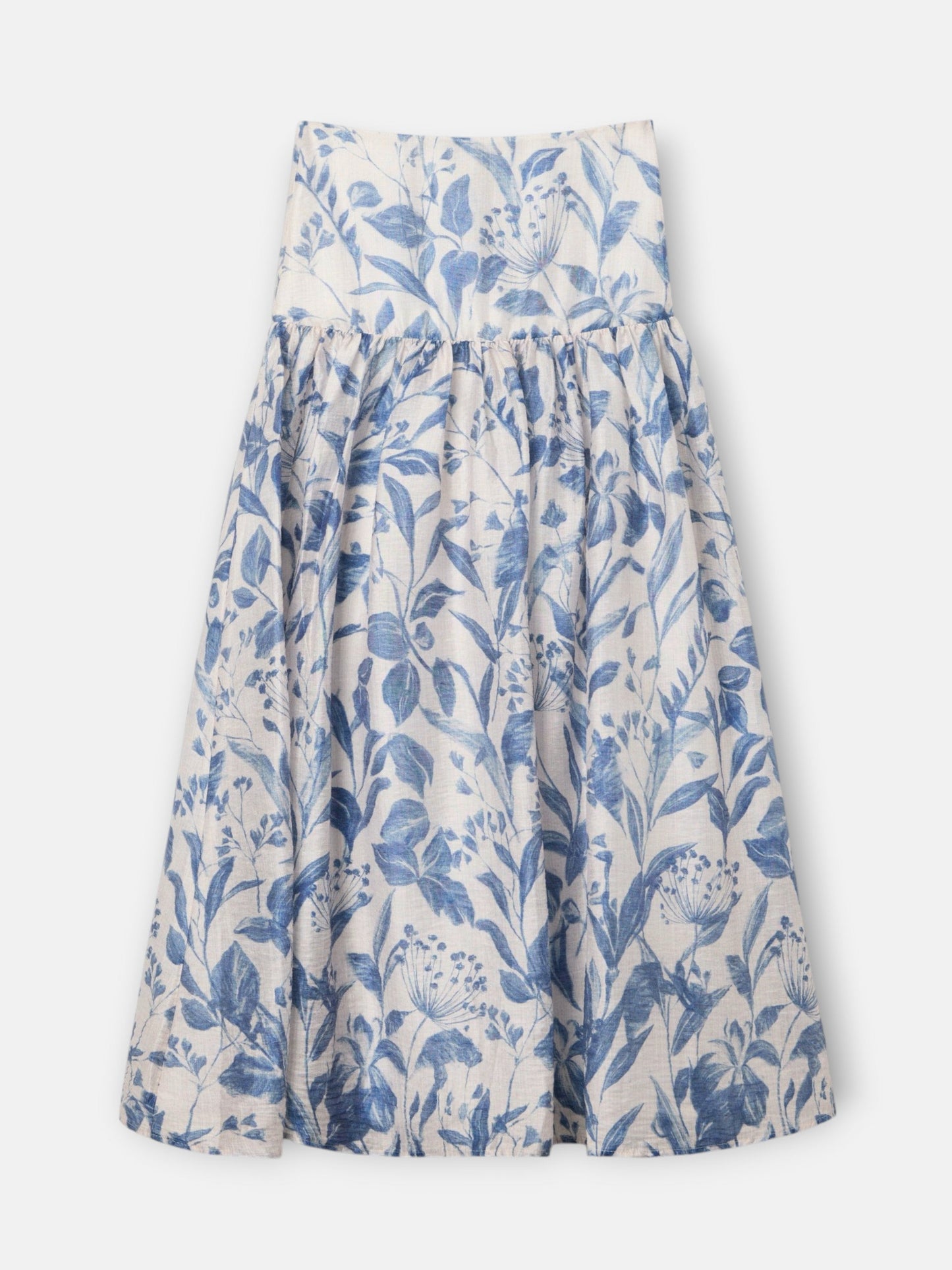 Falda estampado flores azul