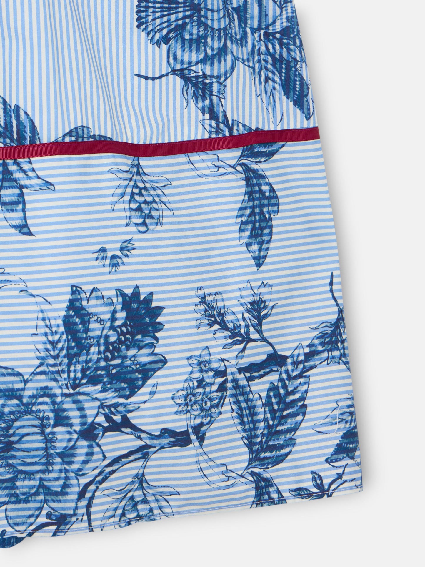 Falda larga estampado rayas celeste azules