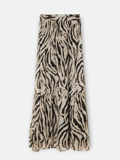 Falda larga estampado animal print negros