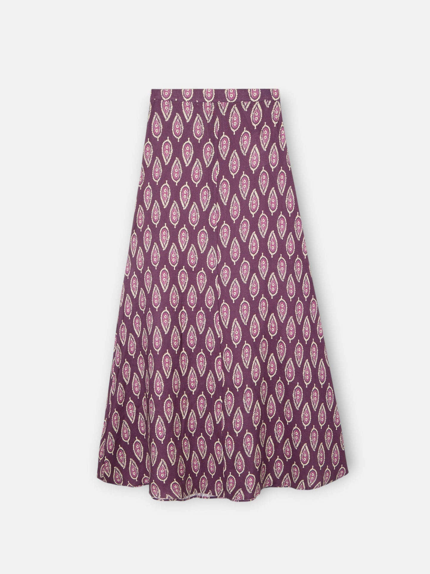Falda larga estampado burdeos