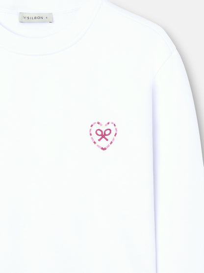 Sudadera woman corazon love blanca