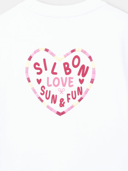 Sudadera woman corazon love blanca