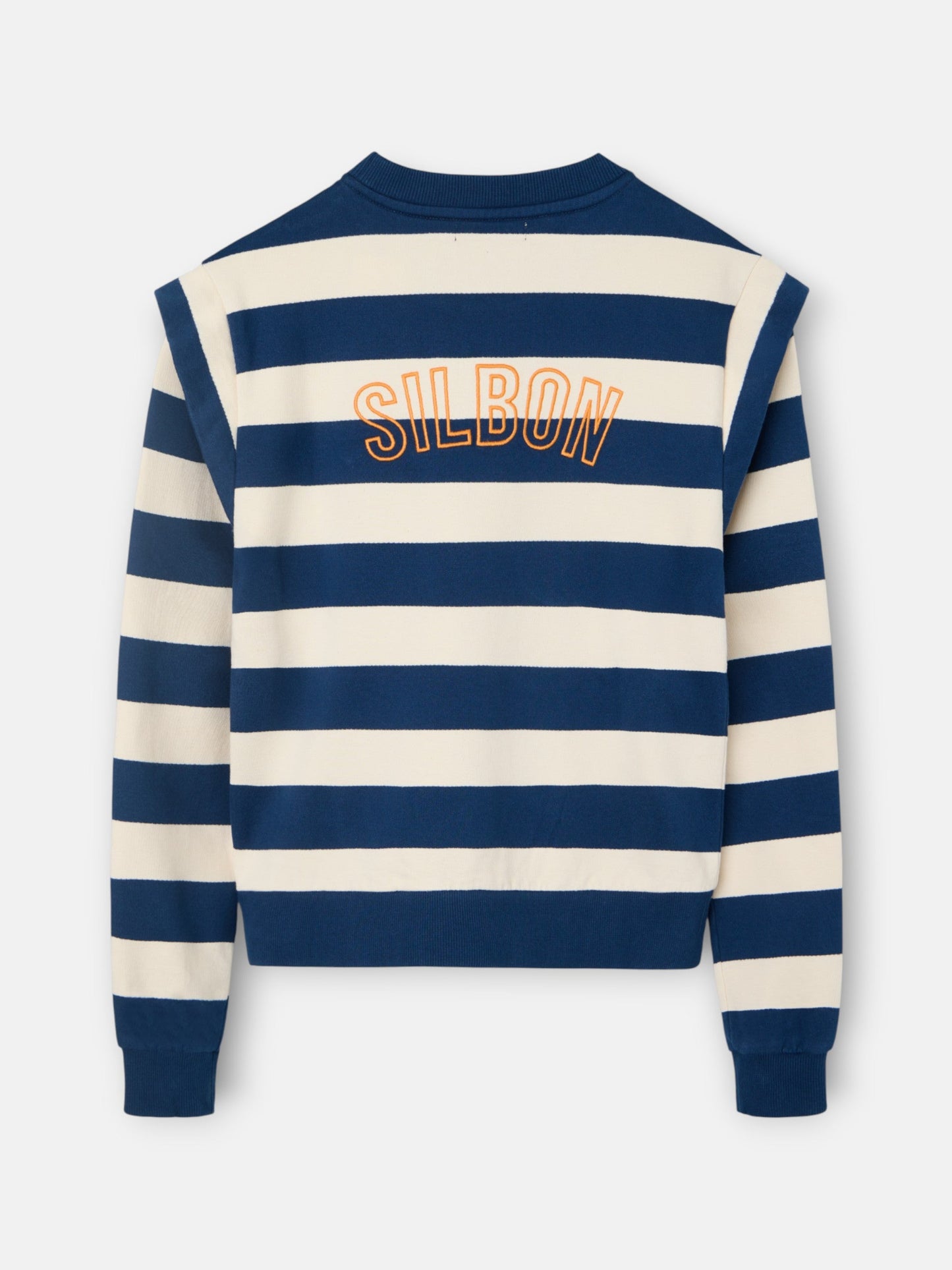 Sudadera woman hombreras rayas azules