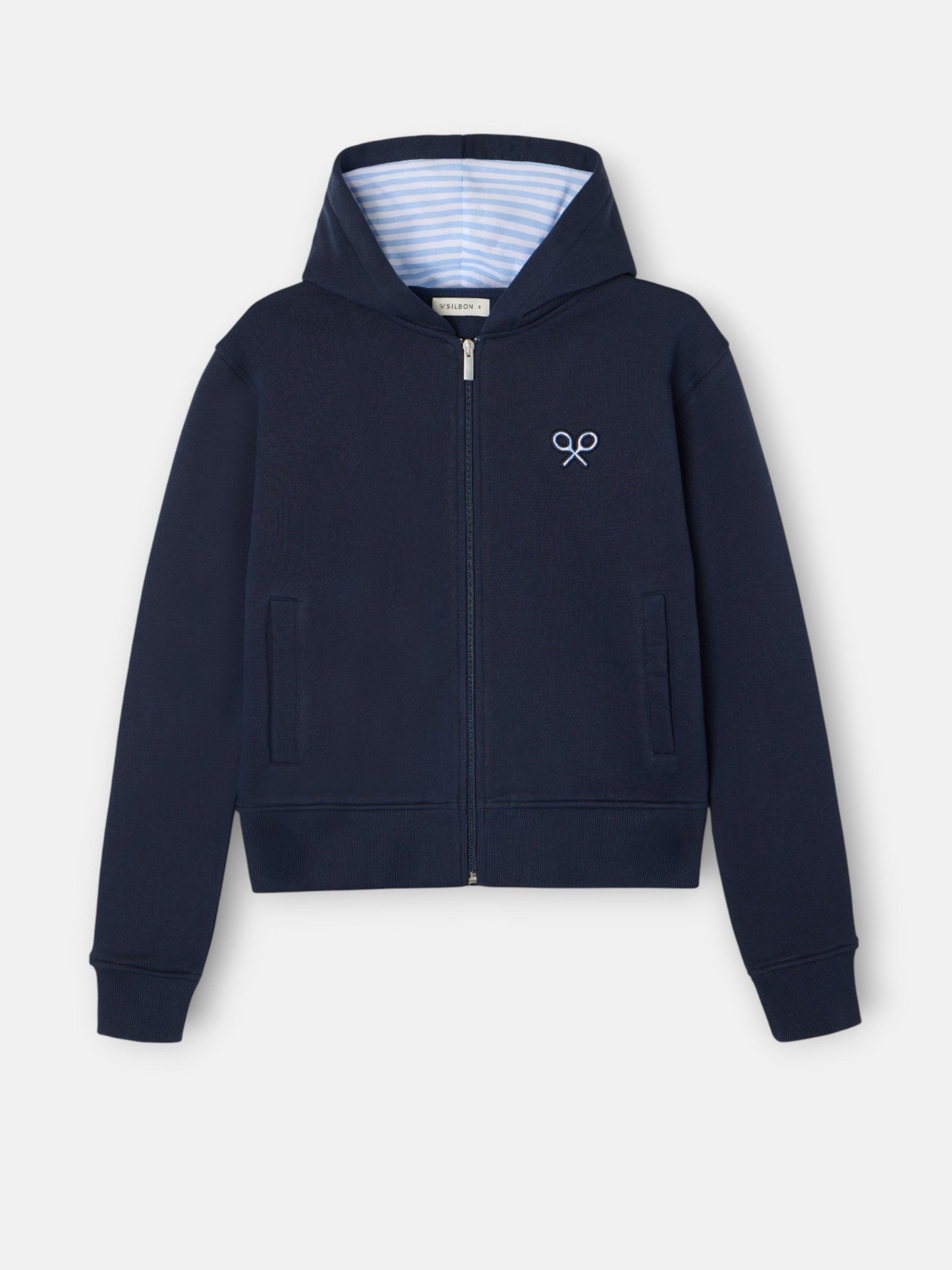 Sudadera woman cremallera raqueta marino