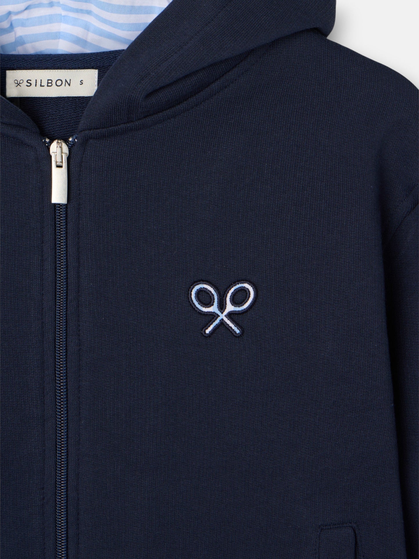 Sudadera woman cremallera raqueta marino