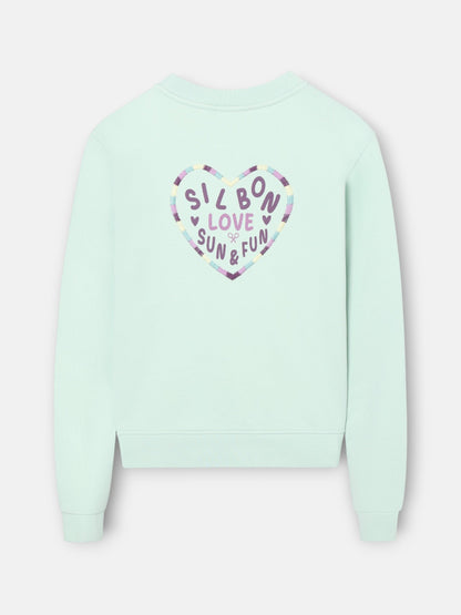 Sudadera woman corazon love verde