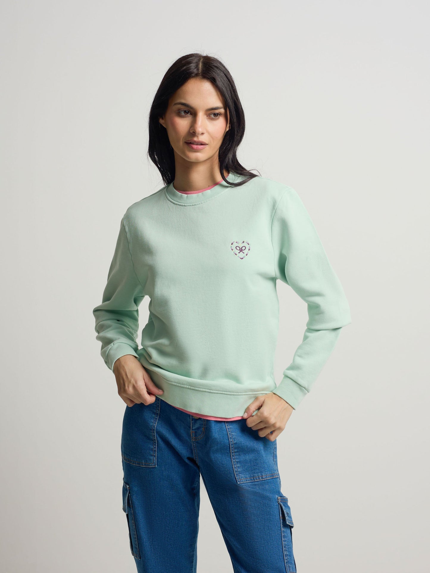 Sudadera woman corazon love verde