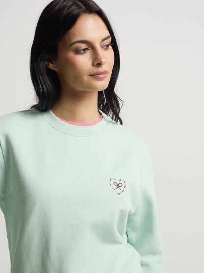 Sudadera woman corazon love verde
