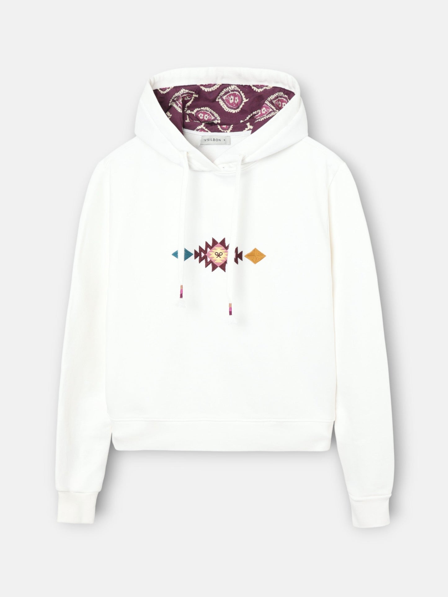Sudadera woman capucha ikat cruda
