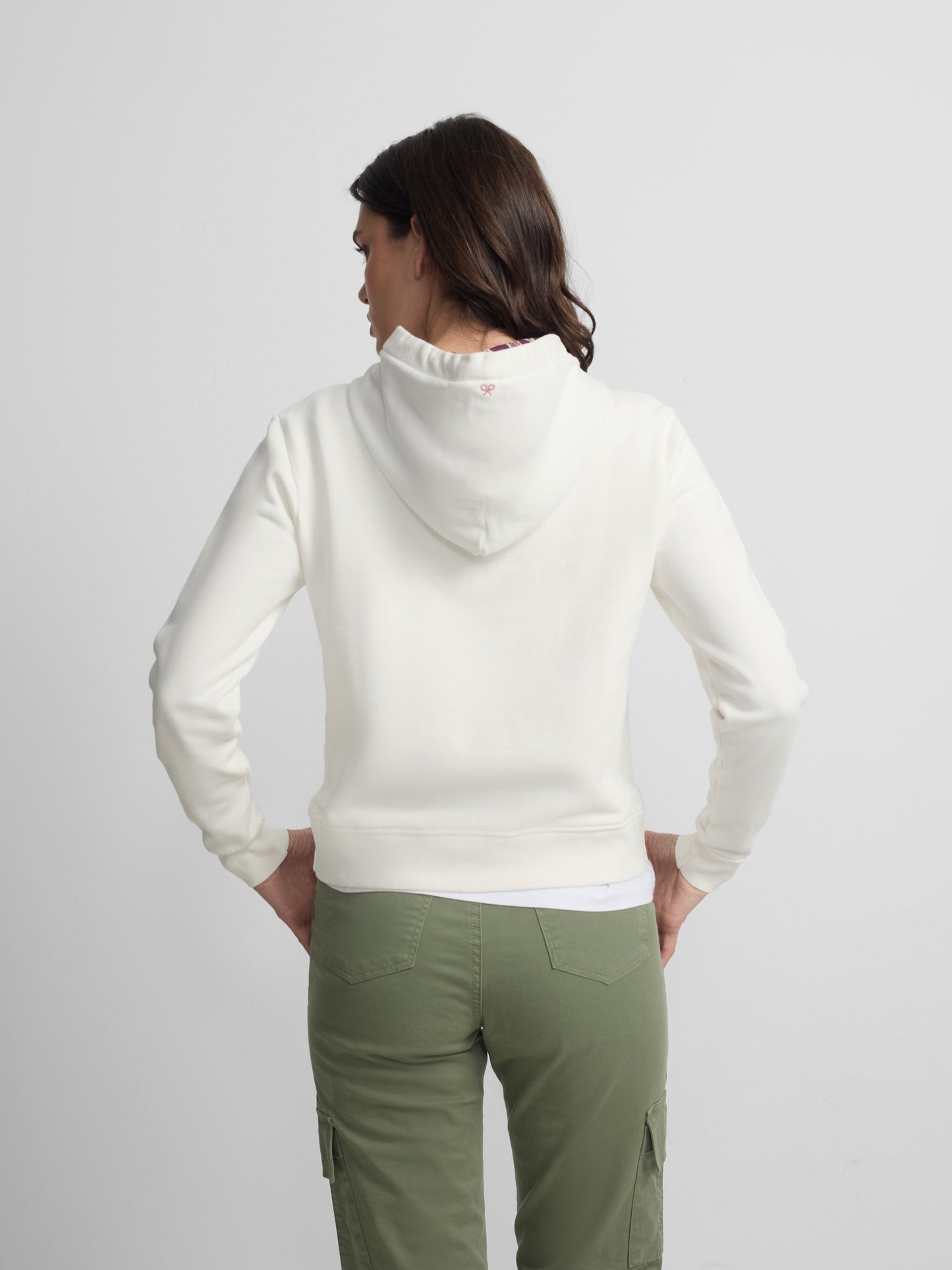 Sudadera woman capucha ikat cruda