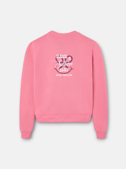 Sudadera woman have a silbon day rosa