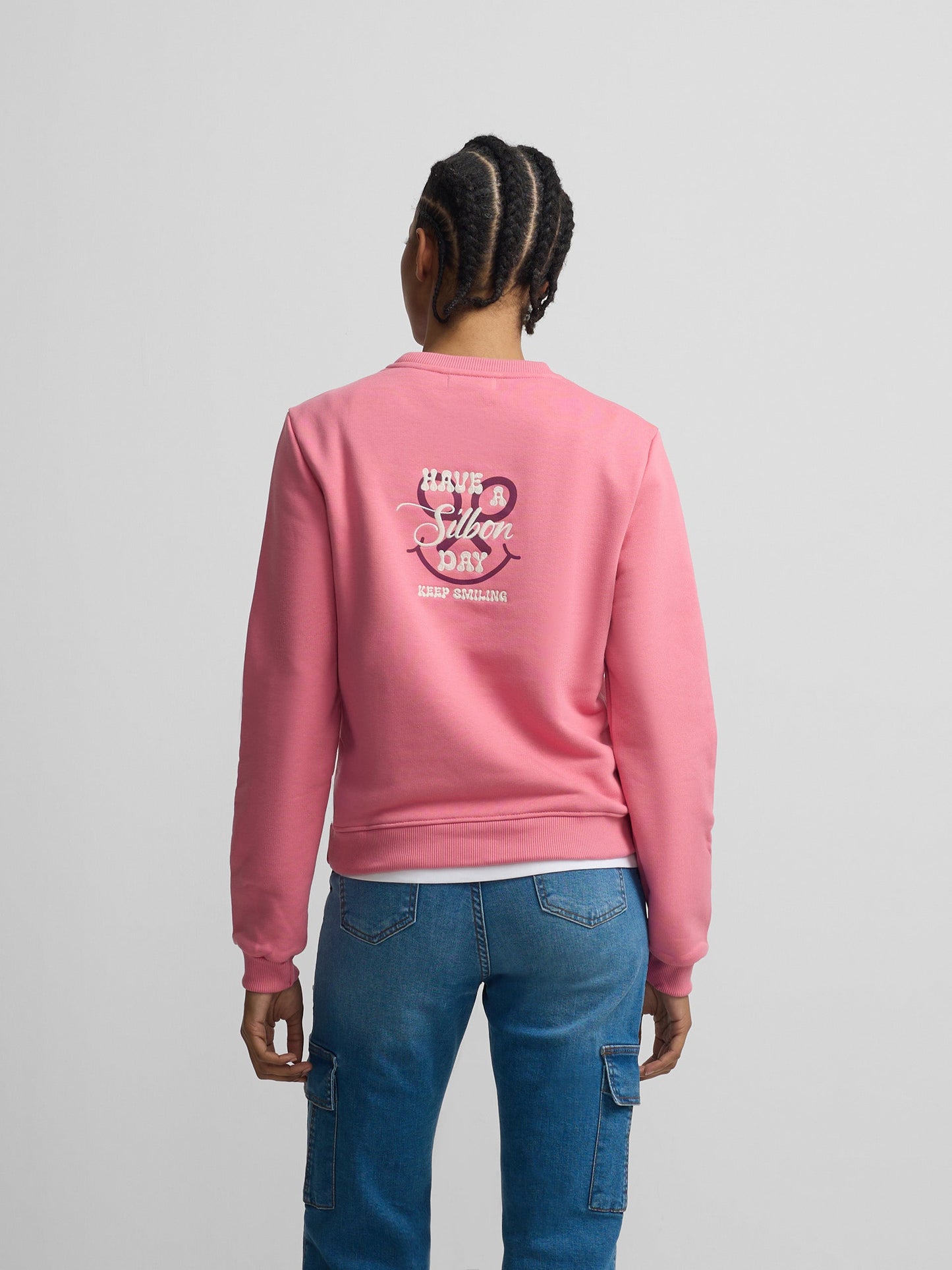 Sudadera woman have a silbon day rosa