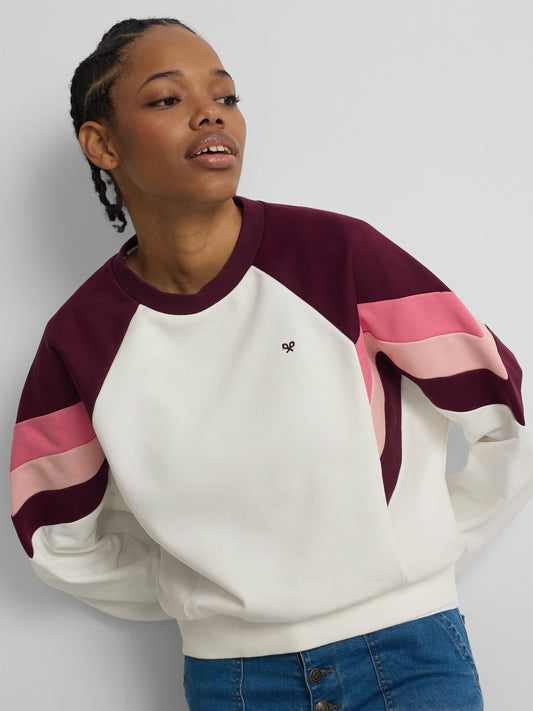 Sudadera woman tricolor morados