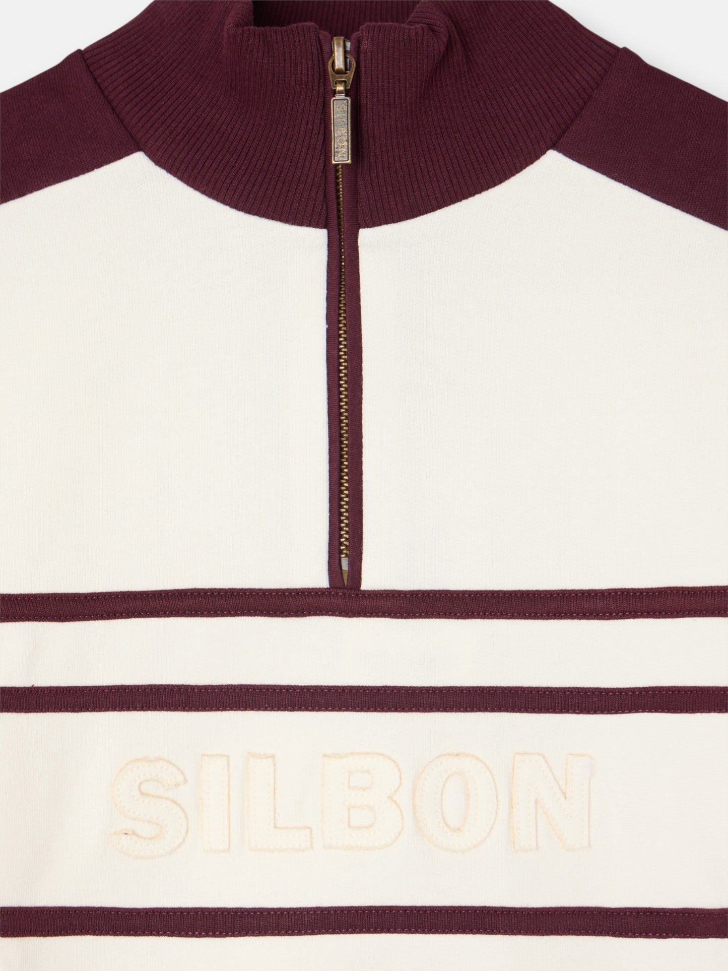 Sudadera woman cremallera silbon granate