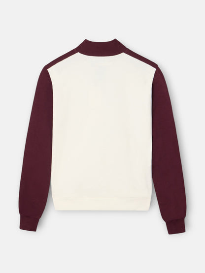 Sudadera woman cremallera silbon granate