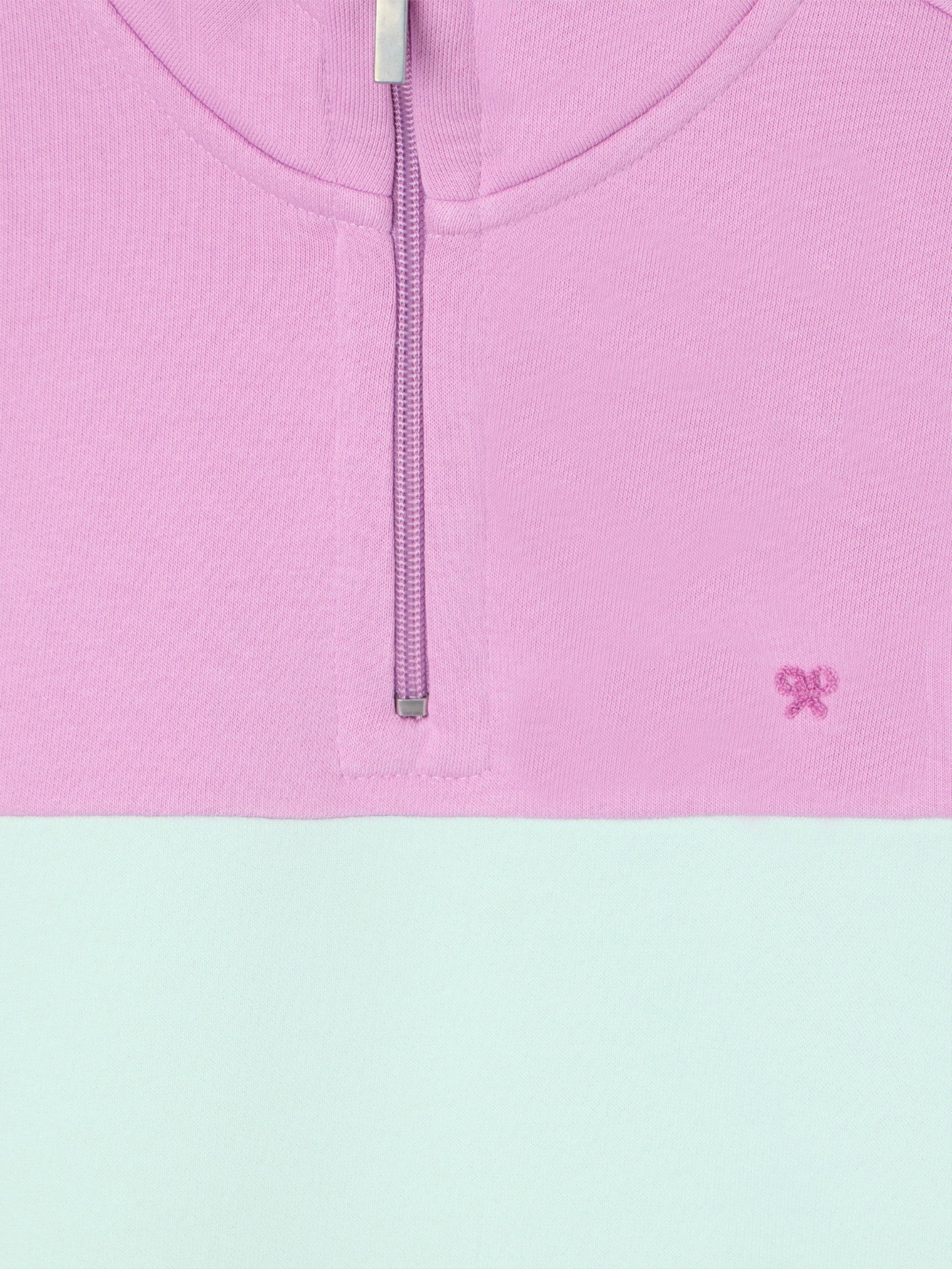 Sudadera woman tricolor morado y verde