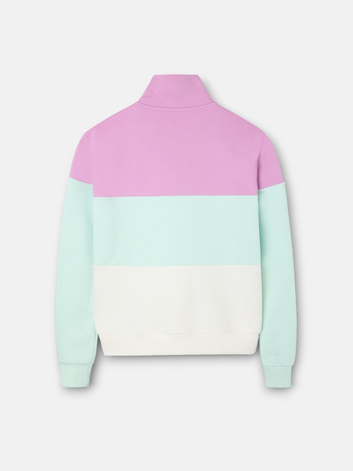 Sudadera woman tricolor morado y verde