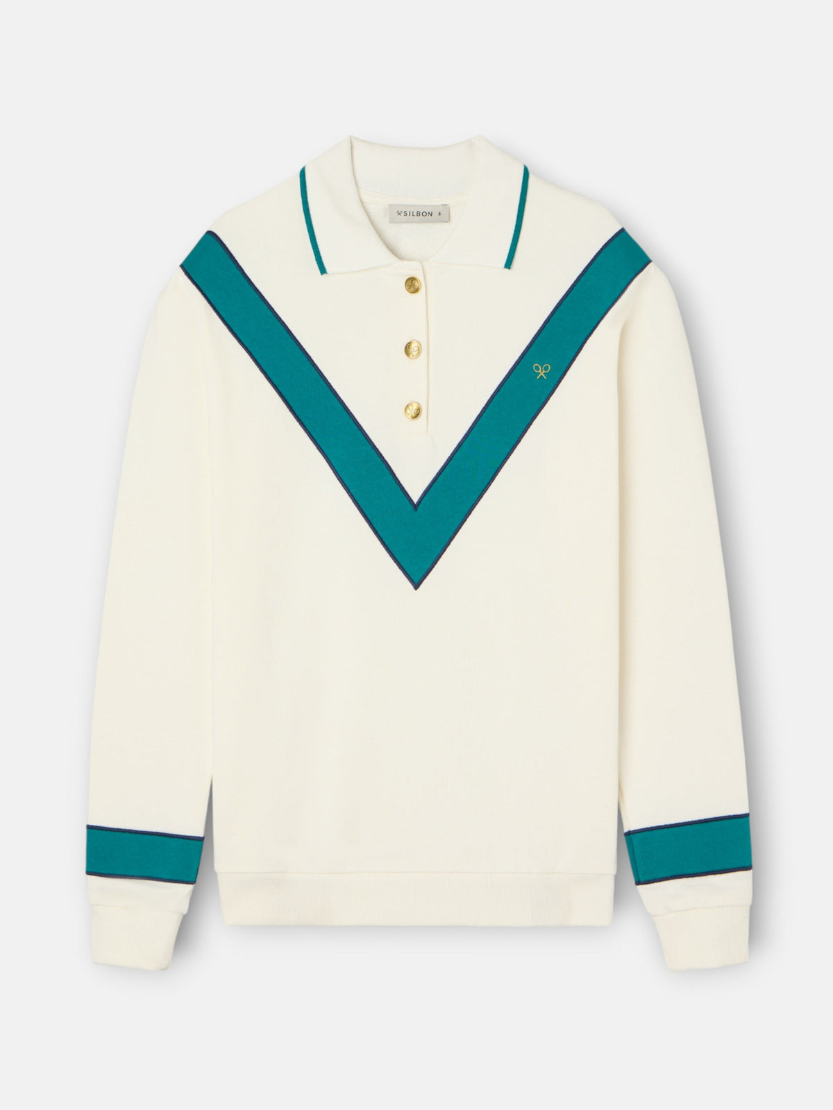 Sudadera woman retro verde y cruda