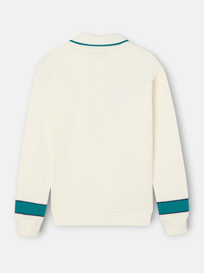 Sudadera woman retro verde y cruda