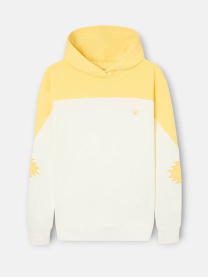 Sudadera woman estrella bicolor cruda