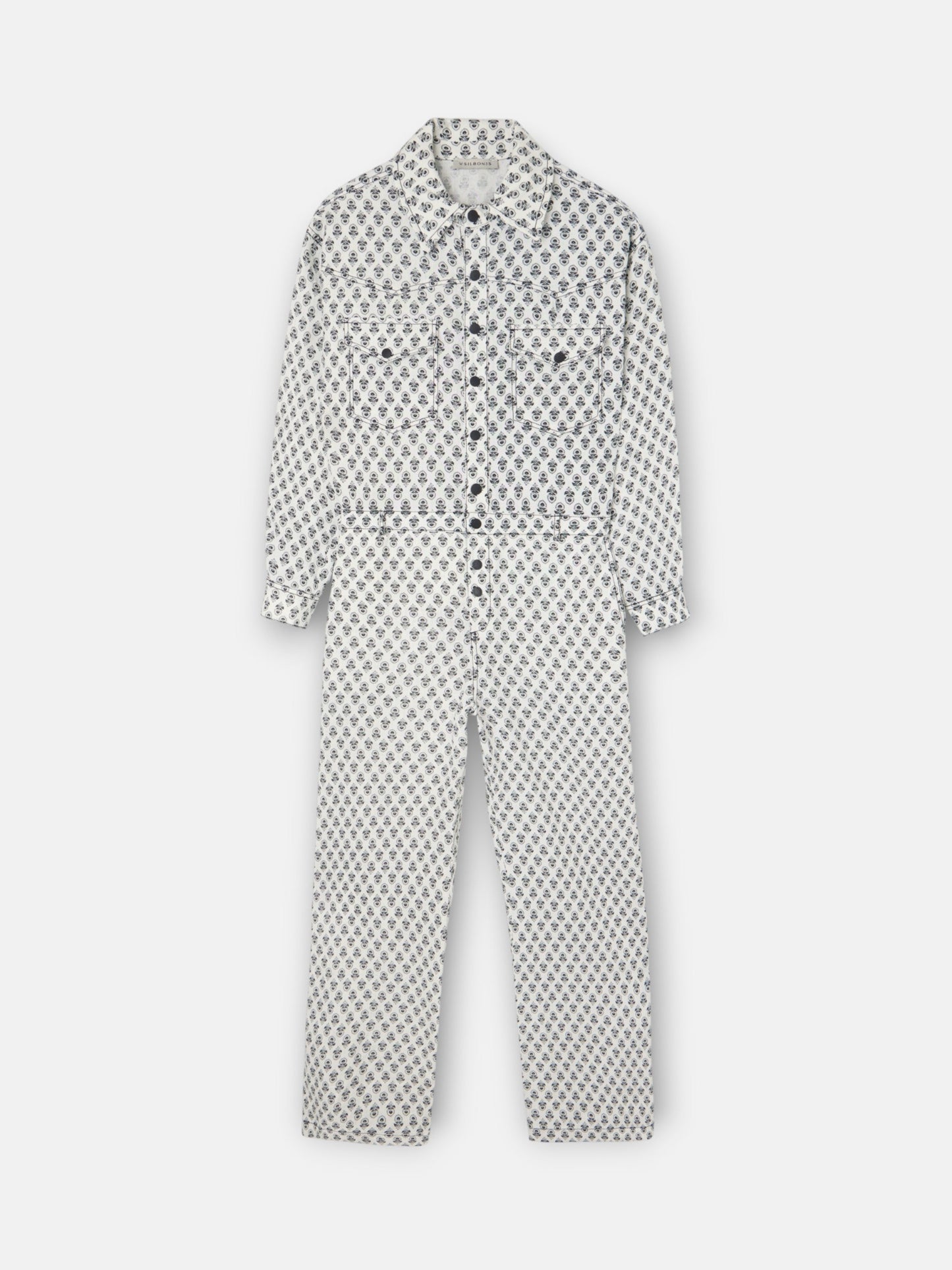 Mono lino estampado blanco