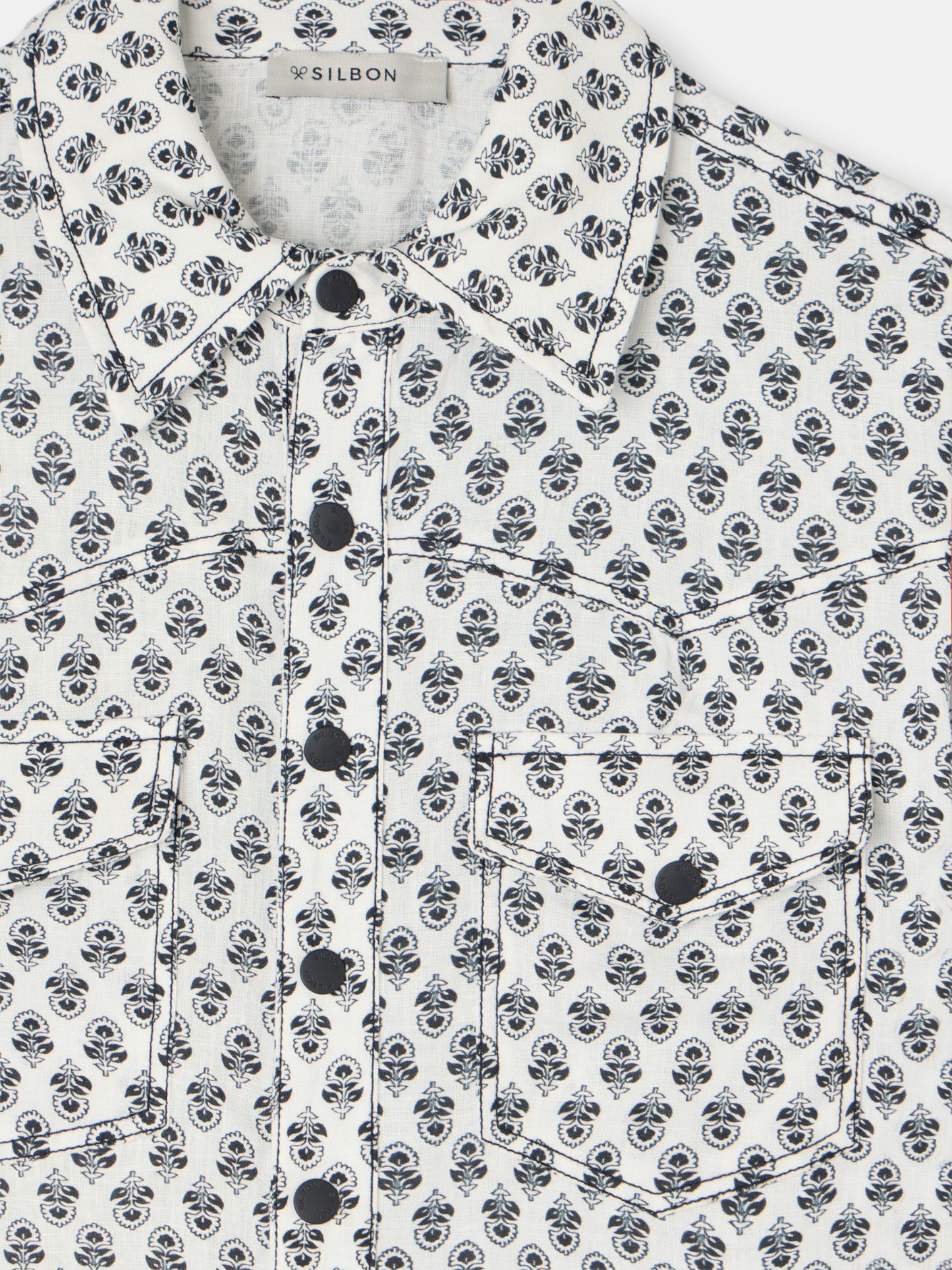Mono lino estampado blanco