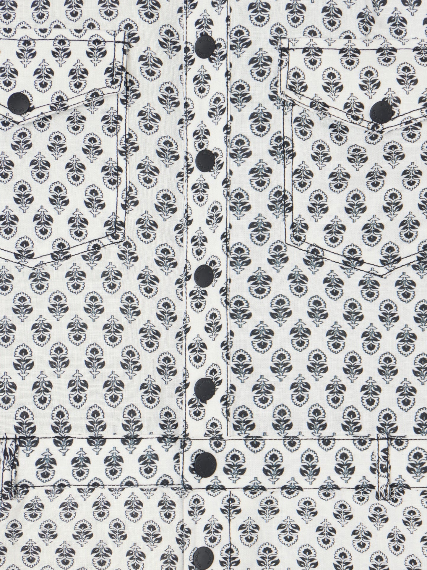 Mono lino estampado blanco